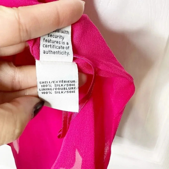 DIANE VON FURSTENBERG Raica‎ 100 % Silk keyhole Pink Sleeveless Top Size P - Picture 6 of 9